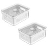 Recipientes Para Armazenamento No FrigoríFico – MantêM Os Legumes, Saladas E Frutas Frescas Frescos Por Mais Tempo(2 ORGANIZADOR 2,2 LITROS)