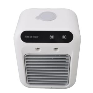 Refrigerador de ar portátil, mini ventilador CA operado por bateria de lítio com bateria recarregável, carregamento USB, ventilador de resfriamento pessoal para escritório em casa, ao ar livre