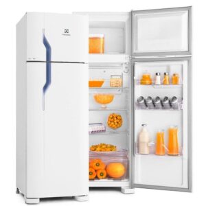 Refrigerador Electrolux Cycle Defrost 260 Litros 2 Portas Design Moderno Dc35a com na cor Branco 220v