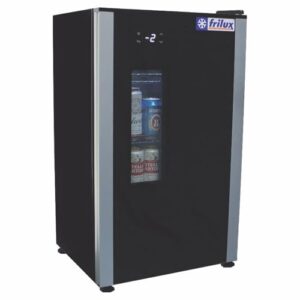Refrigerador Expositor Vertical Frilux 100 Litros Preto Porta Sólida com Visor Transparente 127V RF-002-CV