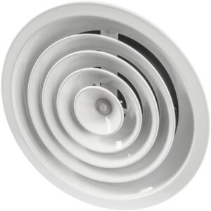 Repa Market Difusor de teto redondo de alumínio de 25,4 cm - fornecimento industrial ou ventilação de exaustão - fluxo de ar vertical, horizontal - cobertura de duto de ar condicionado HVAC para casa,