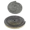 Ribbonlic Kit de substituição de corda de vedação de 3 peças, porta de fogão a lenha de 1,7 cm, comprimento 1,99 cm, vedação de vidro de janela e fita de acetato resistente a altas temperaturas para