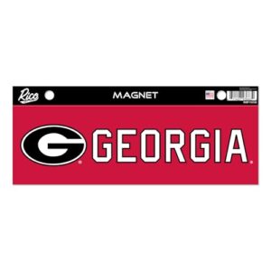 Rico Industries NCAA Georgia Bulldogs padrão 4 x 10 ímã espírito de equipe - carro, decoração de casa - geladeira, escritório, cozinha