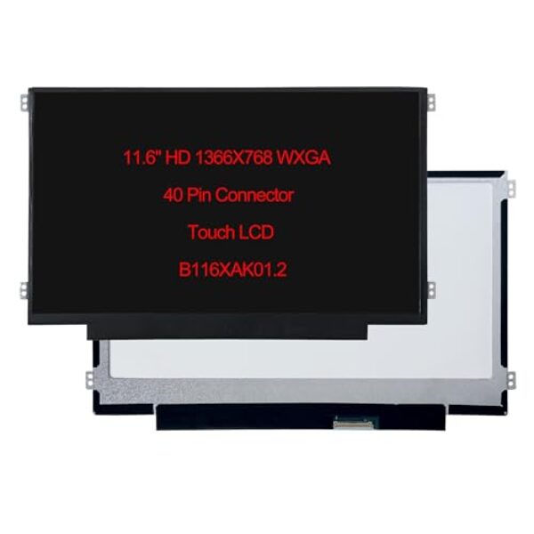 Rinbers B116XAK01.2 11,6 polegadas HD 1366x768 digitalizador de painel de tela sensível ao toque com conector de 40 pinos substituição para HP Fortis 11 G10 G1M G1i tela sensível ao toque (40 pinos de