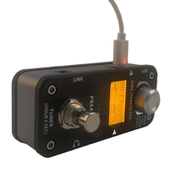 RiToEasysports Pedal de Efeitos de Pré-amplificador de Guitarra Elétrica, Som Sem Voz, Distorção de Sobrecarga, Tom de Metal para Quarto