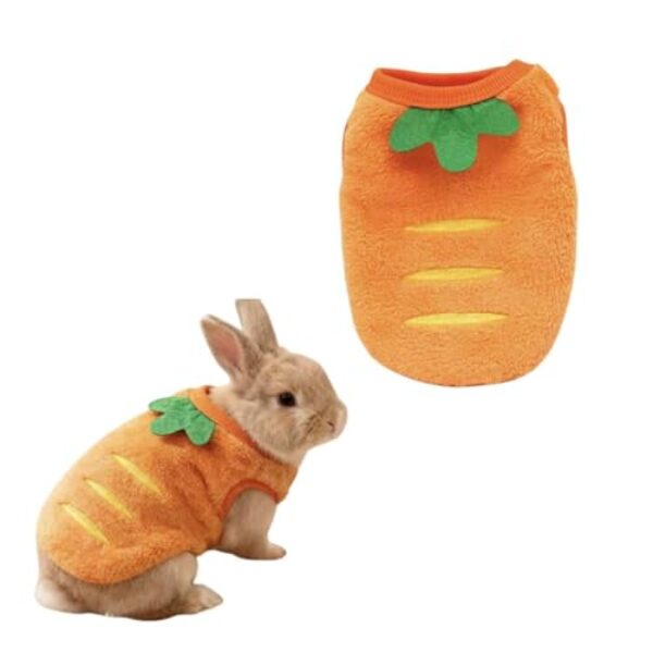 Roupas de coelho para coelhos - colete quente para animais pequenos de porquinho-da-índia, camiseta macia para coelhos, gatinho, furão, chinchila e outros animais de estimação pequenos (PPP)