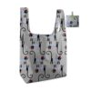 Sacolas de compras reutilizáveis sacolas de compras reutilizáveis sacolas de presentes de Natal animais gatos cinza