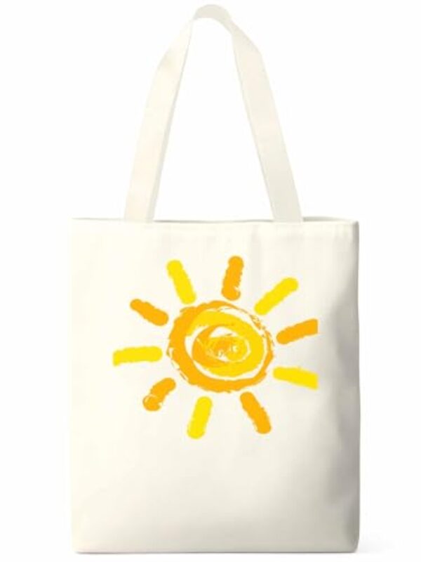 Sacolas de lona, bolsa de pano de compras de supermercado, pintada à mão, reutilizável, bolsa de ombro para viagem, trabalho, academia, Bege, Large, Art Déco