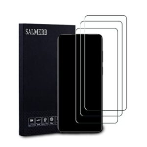 SALMERB Pacote com 3 protetores de tela para Moto G06 Power/Moto G06, cobertura total, antiarranhões, alta transparência, anti-impressões digitais, sem bolhas, vidro temperado premium