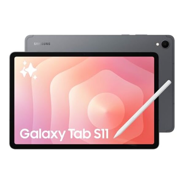 Samsung Tablet Android Galaxy Tab S11 128 GB WiFi, tela grande, durável, fino, leve, alto desempenho, bateria de longa duração, S Pen para anotações, AI Assist, versão dos EUA, cinza