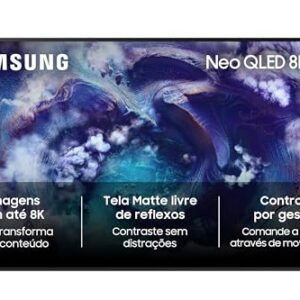 Samsung Vision AI TV 75" NEO QLED Ultra 8K QN900F 2025, Mini LED, Upscaling em 8K com AI, Tela Matte, Controle por Gestos, Painel até 165hz