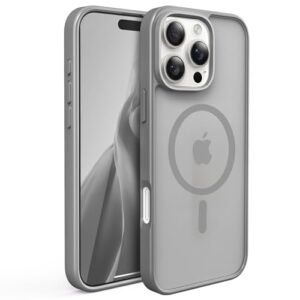 Sansunto Capa para iPhone 16 Pro Max, capa protetora fina para mulheres e homens, ajuste fino com MagSafe, traseira fosca translúcida, proteção contra quedas de grau militar, capa de telefone 16promax