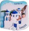 Santorini Grécia 3D ímã de geladeira viagem lembrança presente coleção casa cozinha decoração adesivo magnético, ímã de geladeira