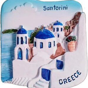 Santorini Grécia 3D ímã de geladeira viagem lembrança presente coleção casa cozinha decoração adesivo magnético, ímã de geladeira