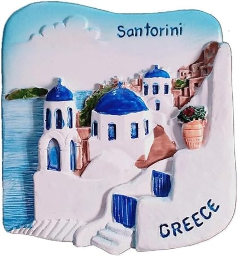Santorini Grécia 3D ímã de geladeira viagem lembrança presente coleção casa cozinha decoração adesivo magnético, ímã de geladeira