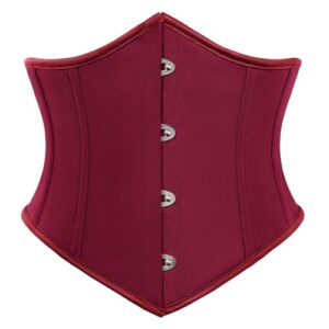 Scarlet Darkness Cinto feminino espartilho cintura larga com cadarço pirata acessórios cinto, Vinho tinto, 12
