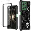 SDFCVBTYU Capa para Motorola Moto G Stylus 5G 2025 com protetor de tela de vidro temperado, proteção total à prova de choque, resistente, durável, capa para celular, Gothic Witchy