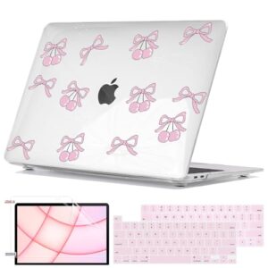 Seanai Compatível com MacBook Pro de 13 polegadas M2 2025 2024 2023 2022, 2021-2016 M1 A2338 A2251 A2289 A2159 A1989 A1706 Touch Bar, capa rígida de plástico + capa de teclado + Película de tela, laço