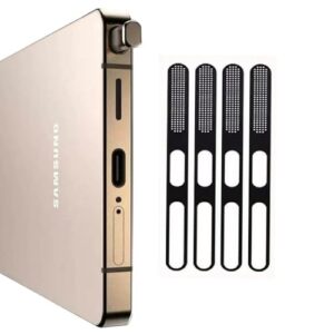 Selfdefine Pacote com 4 capas de alto-falante de tela para celular antipoeira para Samsung Galaxy S25 Edge / S25 Ultra / S24 Ultra / S23 Ultra / S22 Ultra etc - Preto