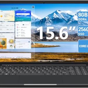 SGIN Laptops Windows 11, laptop de 15,6 polegadas 8 GB DDR3 512 GB SSD com processador I3, webcam, HDMI, USB 3.0, bateria de 7000 mAh, WiFi, tipo-C, BT4.2, USB 3.2 * 3 (preto)