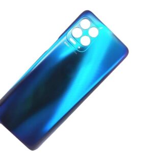 SHOWGOOD Capa traseira para Motorola Moto G100 XT2125 capa de bateria capa traseira peças de reposição + adesivo adesivo (azul)