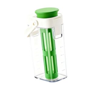 SiaBiced Jarra para Café Gelado, Dispensador de Bebidas Geladas, Jarra Compacta de 1000ml para água Fria com Alça, Ideal para Churrasco E Uso Doméstico, Verde
