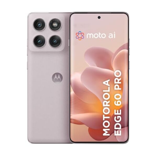 Smartphone Motorola Edge 60 PRO 5G - 512GB 24GB (12GB RAM+12GB Ram Boost) Tela Quad-Curve moto AI 50MP Sony Camera ultrarresistencia militar IP68 + IP69 - Rosa