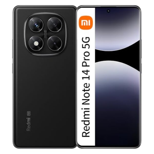Smartphone Xiaomi Redmi Note 14 Pro 5G Midnight Black (Preto) 12GB RAM 256GB ROM NFC