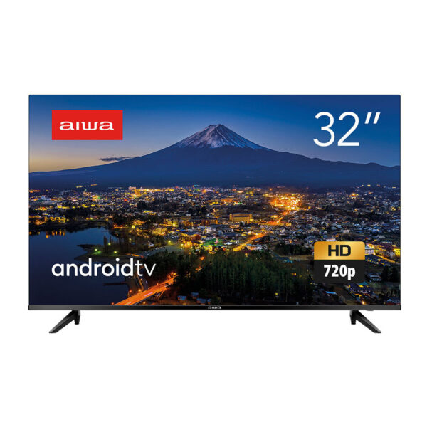 Smart TV 32" Aiwa AWS-TV-32-BL-02-A Borda Ultrafina Dolby Áudio Android - Bivolt