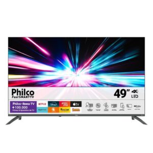 Smart TV 49" Philco Led 4K Roku TV Borda Infinita P49ERA