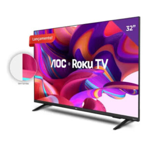 Smart TV AOC Roku 32 Dled HD Dolby Audio 32S5045/78G - Preto