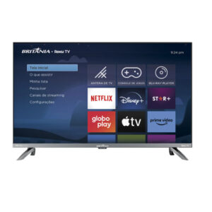 Smart Tv Britânia 32" Led com Roku Tv, Quad-core e Dolby Áudio - BTV32G7PR2CSGBLH