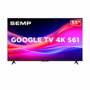 Smart TV LED 4K UHD 55" SEMP, Google Assistente, Dolby Audio, Design sem bordas