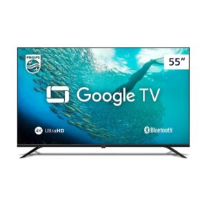 Smart TV LED 55 polegadas 4K UHD HDR10+ Processador Quad Core Bluetooth 5.1 Comando de Voz