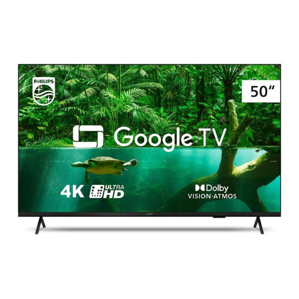 Smart TV Philips LED 50" 4K UHD PUG7408/78 Google TV, Wi-Fi e Bluetooth integrados
