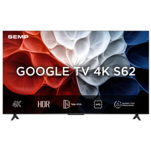 Smart TV Semp 65 Polegadas LED HVA 4K S62 WiFi Bluetooth Google TV 3 HDMI HDR10+ Dolby Audio 65S62
