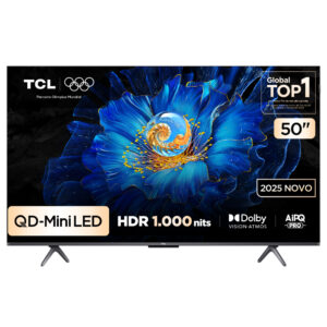 Smart TV TCL 50 Polegadas QLED Mini LED 4K C6KS WiFi Bluetooth Google TV HDR10+ Dolby Atmos 50C6KS