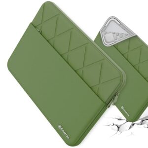 Smatree Capa para laptop para ASUS Vivobook 14X OLED K3405/14X OLED de 14 polegadas, capa com bolso para acessórios, zíper YKK, design patenteado supercanto, verde (E460G)