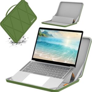 Smatree MS58 Capa protetora rígida de EVA com suporte compatível com bolsa para notebook Razer Blade 14 2023/2024 de 14 polegadas, verde