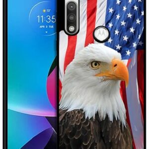 SM CASES Capa para Moto G Fast - Capa protetora de borracha TPU à prova de choque com bandeira dos EUA bandeira dos EUA 2D para Moto G Fast
