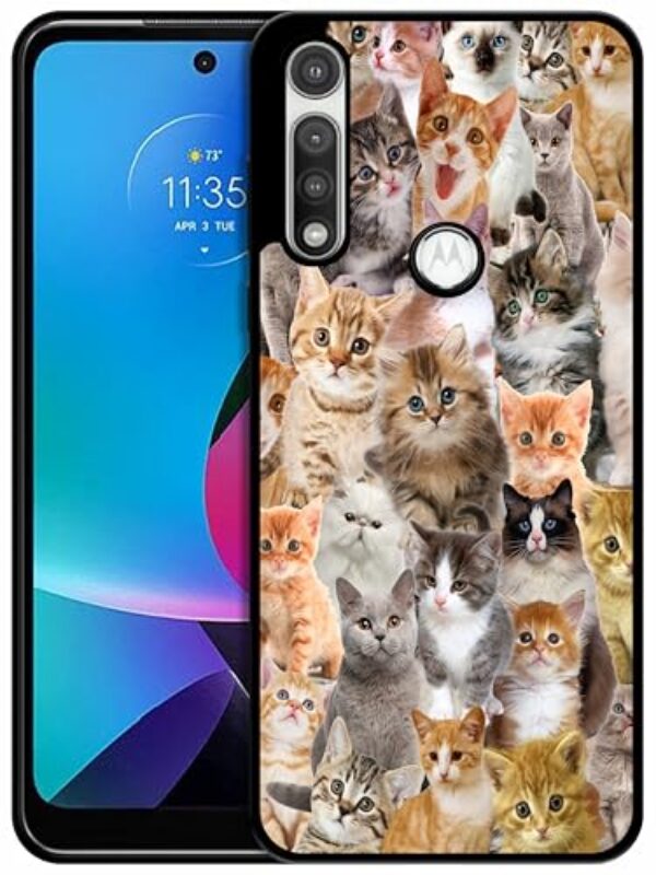 SM CASES Capa para Moto G Fast - Capa protetora à prova de choque de borracha TPU com design impresso em 2D para Moto G Fast