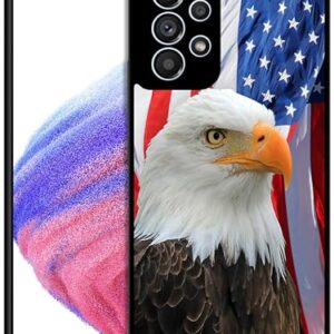 SM CASES Capa para Samsung Galaxy A73 5G - Capa protetora de borracha TPU à prova de choque com bandeira dos EUA bandeira dos EUA 2D para Samsung Galaxy A73 5G