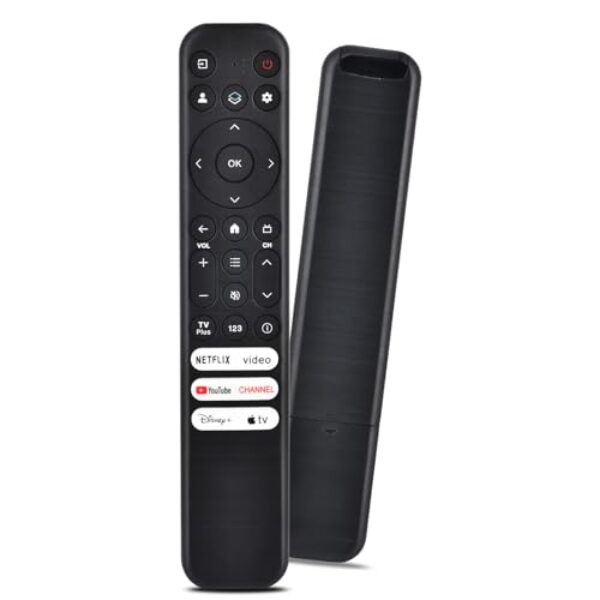 Somente para substituição de controle remoto TCL Google TV, RC813 compatível com TCL QM8/QM7/Q7/Q6/Q5/S5/S4/S3 4K UHD HDR LED QLED QD-Mini Smart TVs Full-HD