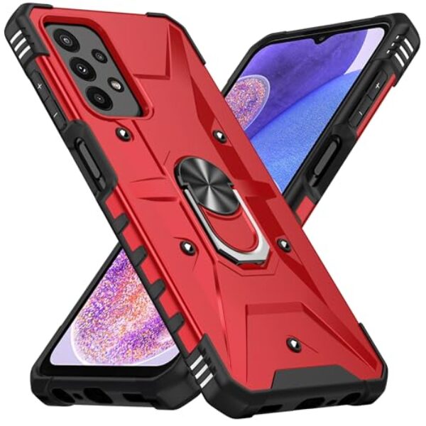 SORAKA Capa para Samsung Galaxy A04s com suporte para anel,PC rígido e TPU macio,proteção dupla 2 em 1,compatível com suportes magnéticos para carros