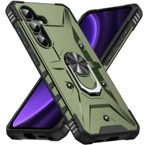 SORAKA Capa para Samsung Galaxy A36 5G com suporte para anel,PC rígido e TPU macio,proteção dupla 2 em 1,compatível com suportes magnéticos para carros