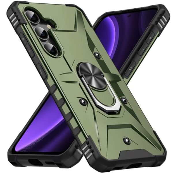 SORAKA Capa para Samsung Galaxy A36 5G com suporte para anel,PC rígido e TPU macio,proteção dupla 2 em 1,compatível com suportes magnéticos para carros