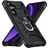 SORAKA Capa para Samsung Galaxy A56 5G com suporte para anel,PC rígido e TPU macio,proteção dupla 2 em 1,compatível com suportes magnéticos para carros