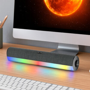 Soundbar Painel Led Rgb Bluetooth Portátil Tv Smart Caixa De Som Rádio Fm Auxiliar P2 Notebook Pc Cartão Sd Usb