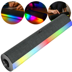 Soundbar Painel Led Rgb Bluetooth Portátil Tv Smart Caixa Som Rádio Fm Auxiliar P2 Pc Cartão Sd Usb