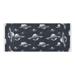 Space Planets Stars Capa de lavadora e secadora de renda preta com saco lateral lavável para máquina de lavar roupa tapete de proteção contra poeira para máquina de lavar micro-ondas geladeira 130 x